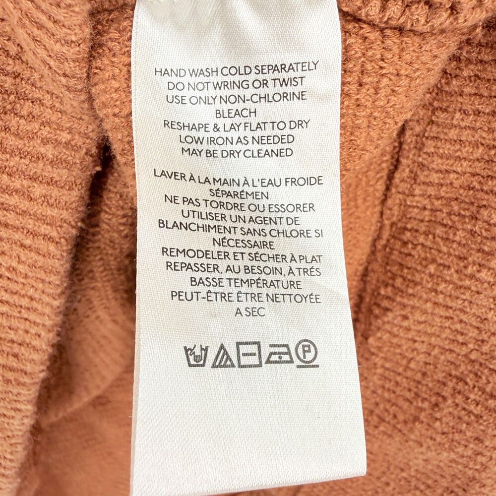 Free People Ottoman M Slouchy Tunic Oversized Knit Sweater Heavy Orange Boho - Picture 7 of 8